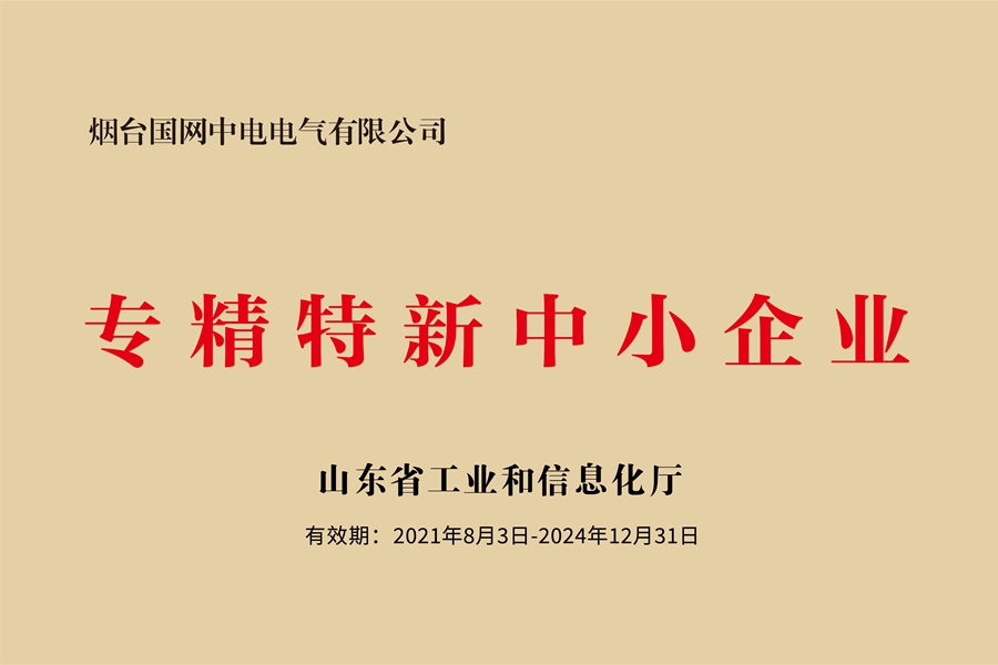 国网中电公司：山东省专精特新中小企业